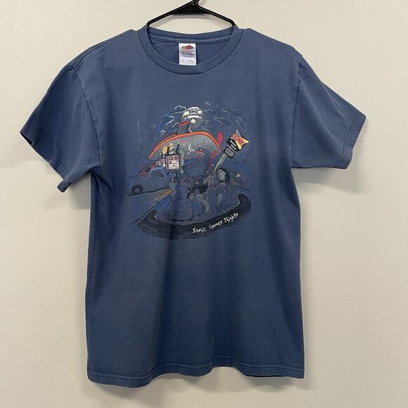 Vintage 2004 Sonic Drive In Dark Blue Short Sleeve T-shirt Size Medium - Picture 1 of 8